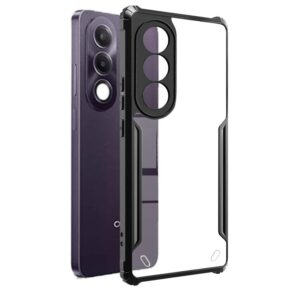 Oppo K13x 5G Back Cover | Transparent Crystal Clear Hard PC Back Case with TPU Bumper, Drop Protection Case Cover for Oppo K13x 5G